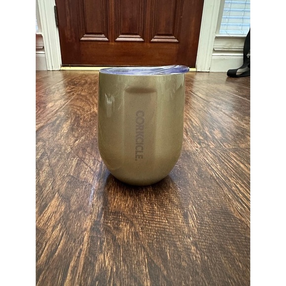 Corkcicle Champagne Gold Tumbler Insulated Reusable Travel Slide Lid Modern - Picture 2 of 5
